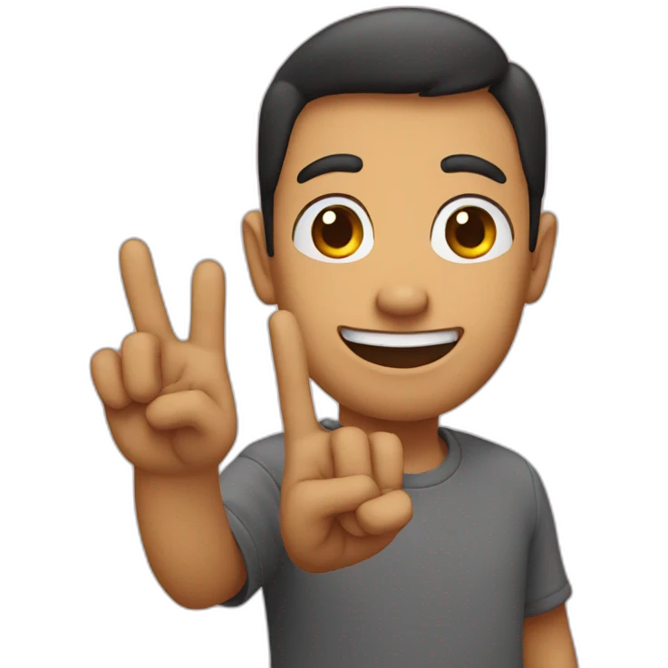 3 fingers up emoji