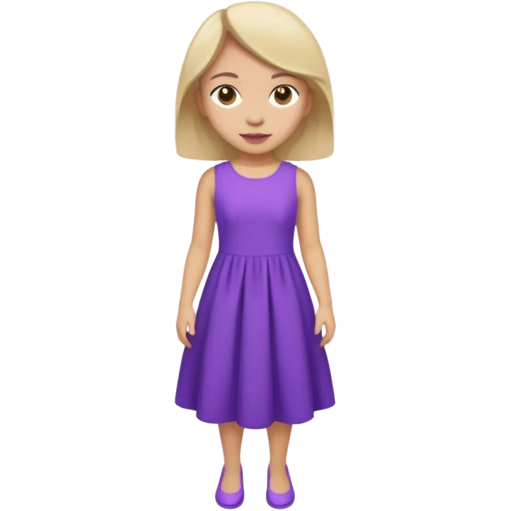 👗🧍‍♀️ merge this emojis the dress should be purple on a girl full picture emoji
