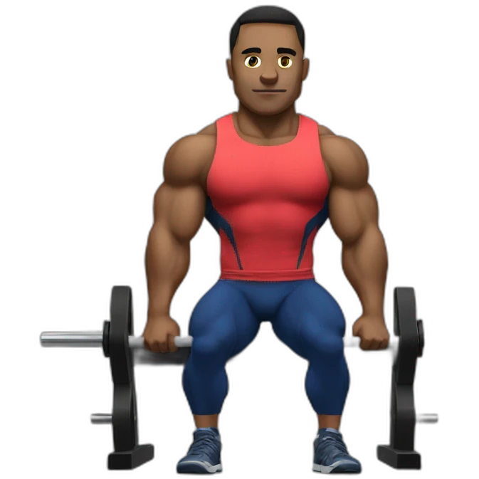 A powerlifter in bench press  emoji