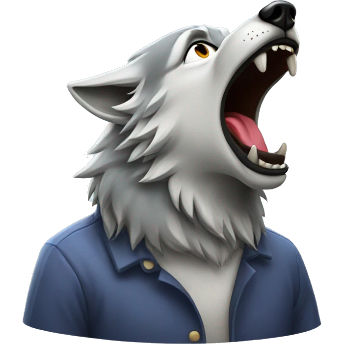 howling wolf emoji
