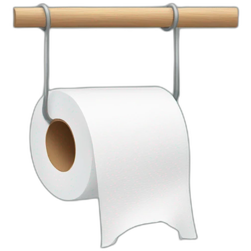Hanged with toilet paper (joke) emoji