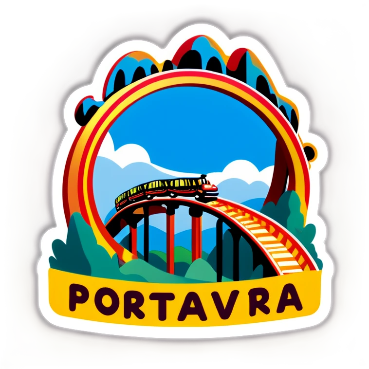 Roller coaster with the name Portaventura emoji