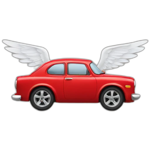 Red car with wings emoji