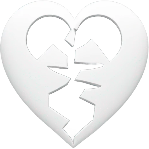 Broken white heart emoji
