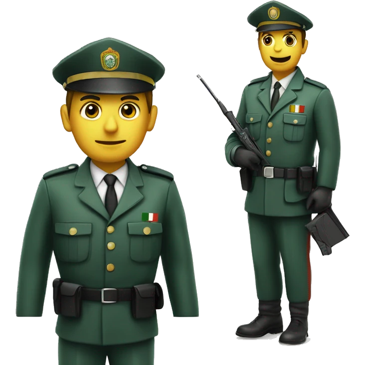 Policeman with italian guardia di finanza suite emoji