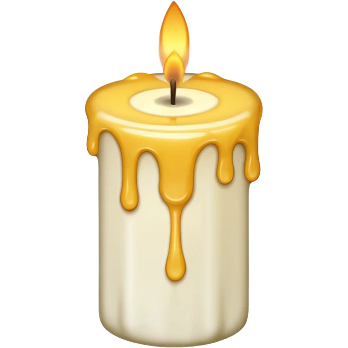 Leaning Candle dripping wax emoji