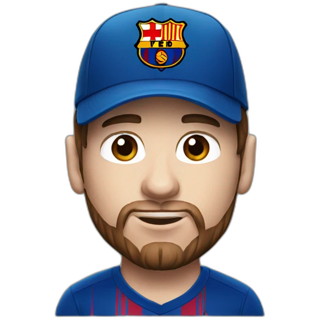Messi with a cap emoji
