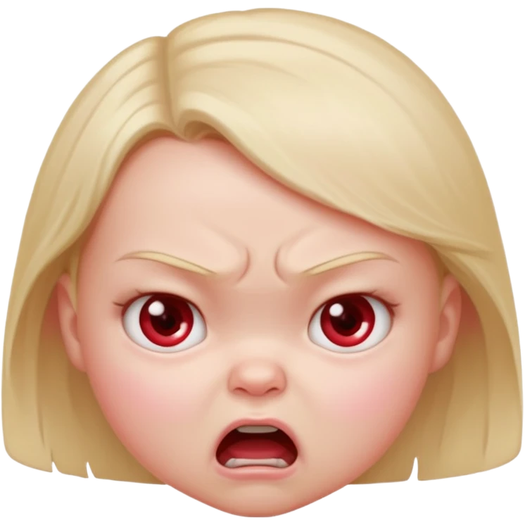 bebe niña enojada emoji