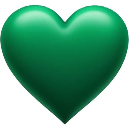 Dark green heart emoji