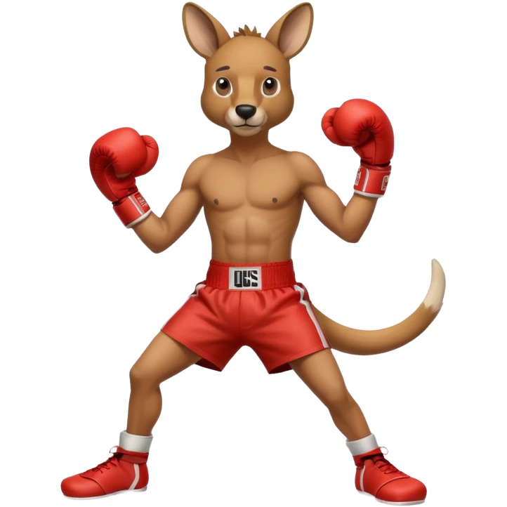 Kangaroo boxer emoji