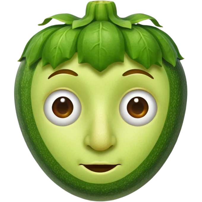 funny zucchini-shaped nose emoji