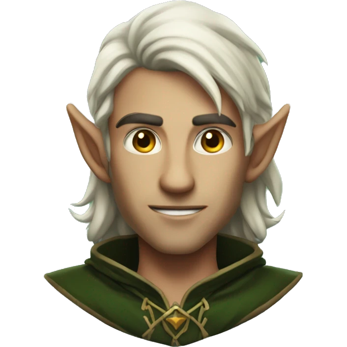 A male night elve warlock emoji