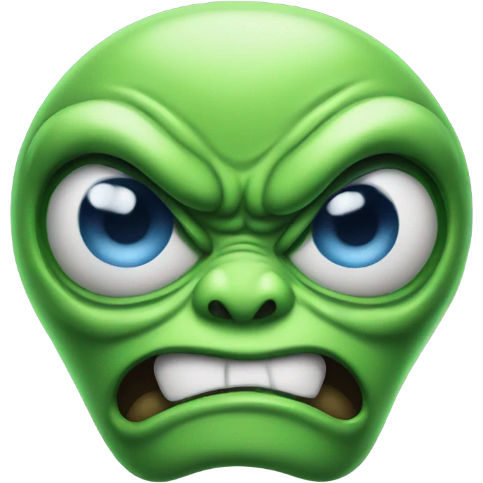 Angry alien emoji