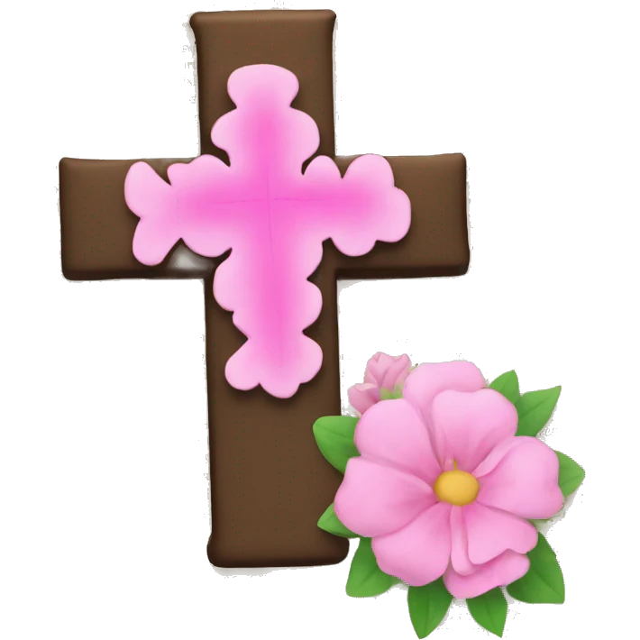 Bible, pink, flowers, cross emoji