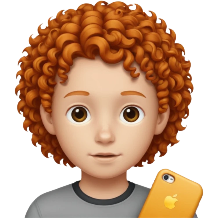 kid with ginger curly hair emoji