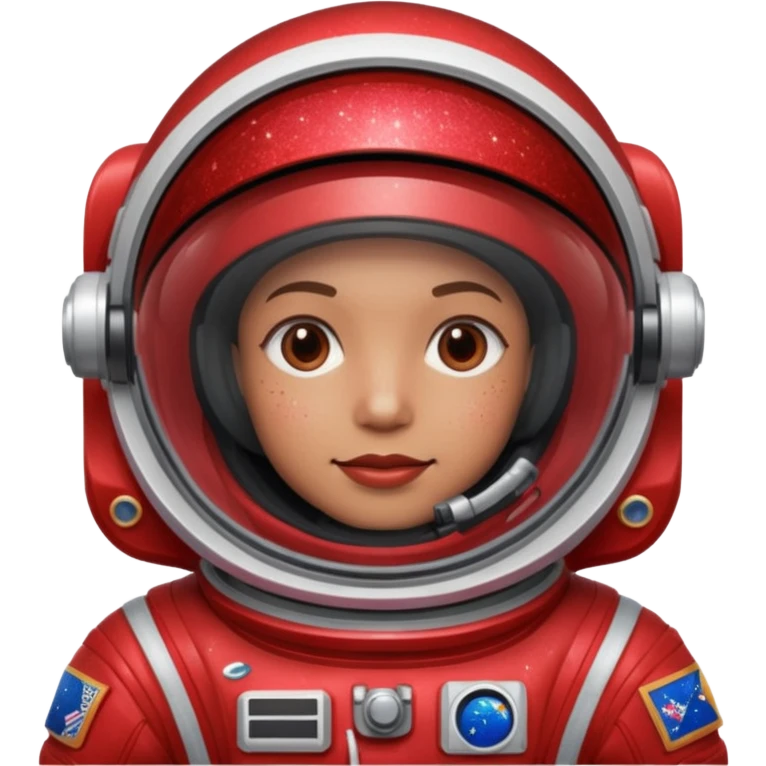 red glitter astronaut emoji