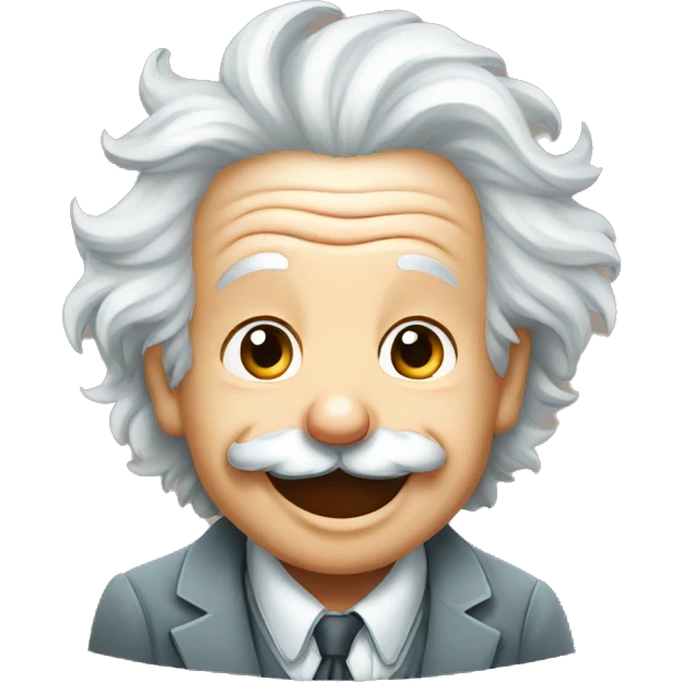 albert einstein happy Newborn sticker emoji