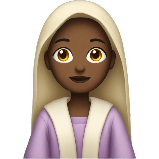 Girl with robe emoji
