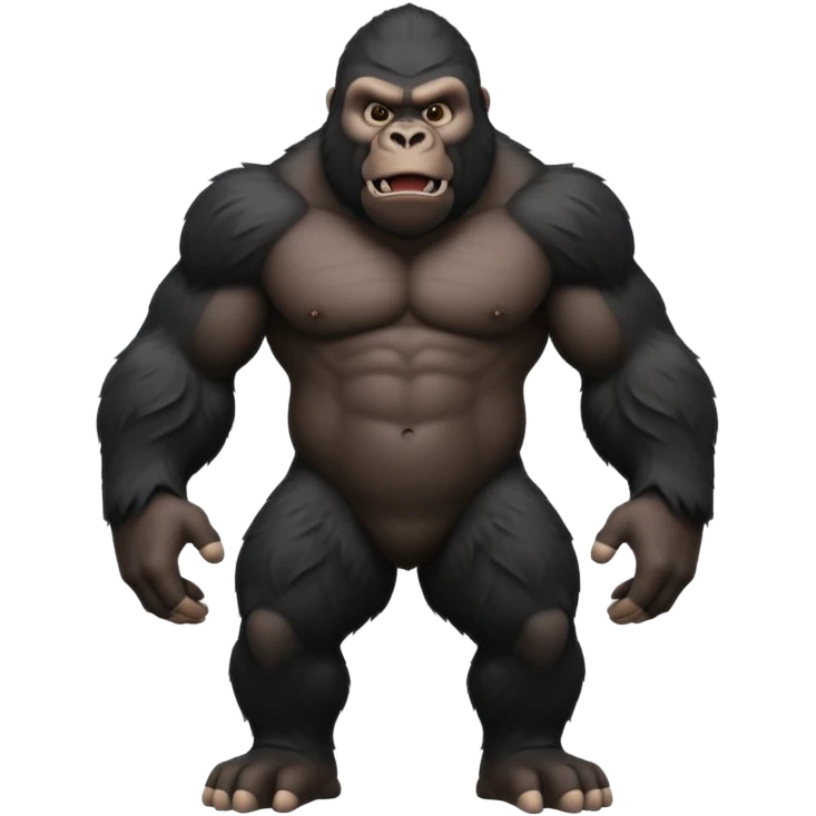 3d Full hd Pixar Style black gorilla emoji