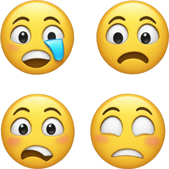 left half laughing crying emoji right half surprised emoji emoji