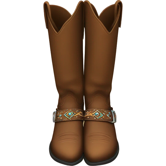 Western Boots Brown  emoji