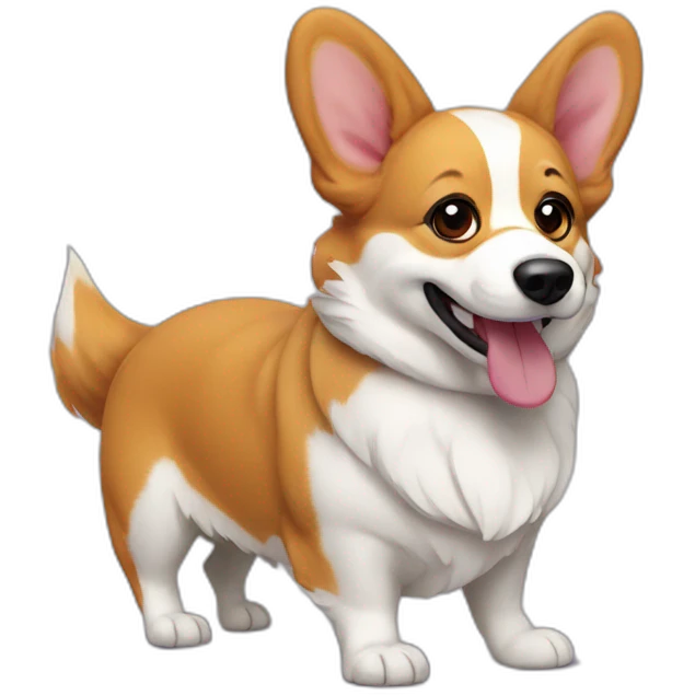 clown corgi emoji
