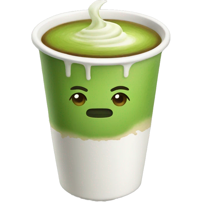 Matcha I ced coffee emoji