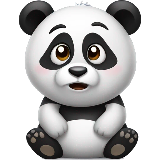 Confused panda emoji