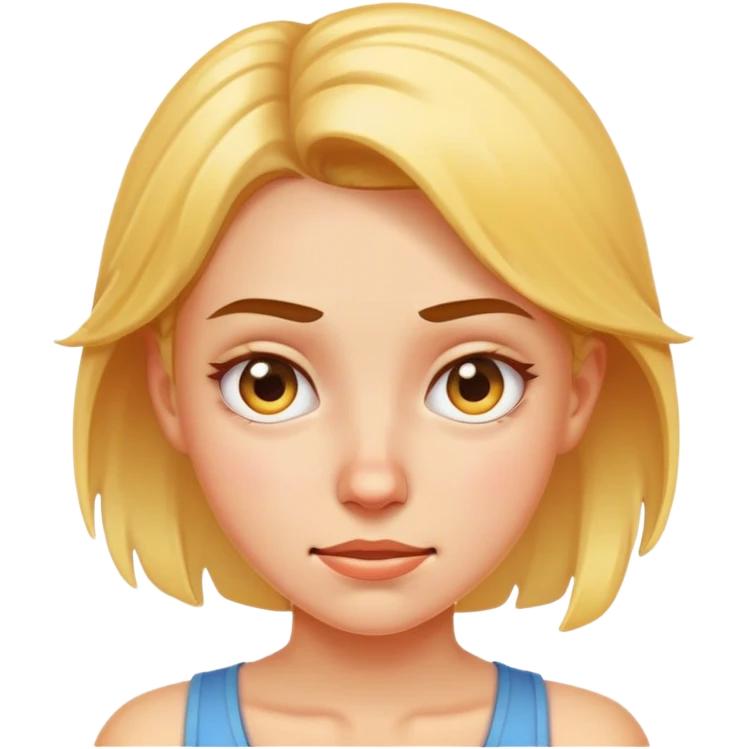 sweating smirking girl emoji