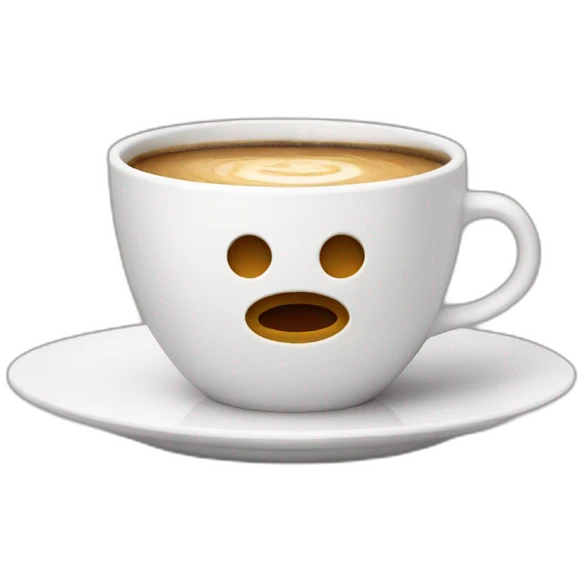 computer floating in coffee emoji