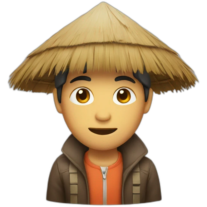 A person with a hut emoji