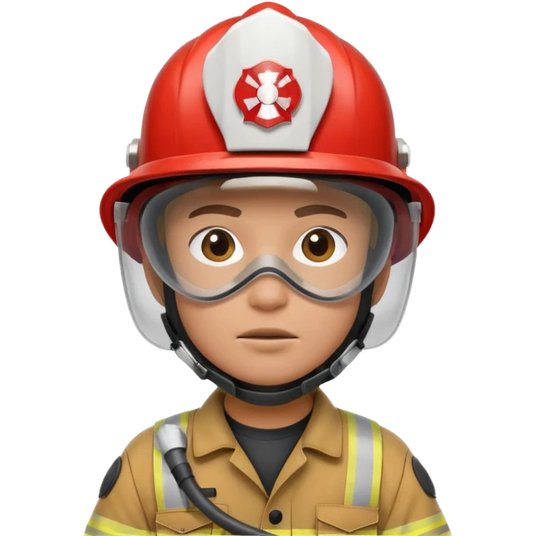 Firefighter with respiratory protection white helmet emoji