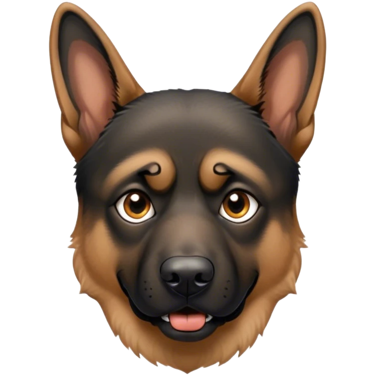Cinematic Meme-Worthy Grumpy Tan/Black German Shepherd Portrait Emoji, Head held high but eyes filled with dramatic disappointment, smooth tan fur with a bold black saddle, deeply furrowed brow forming an unmistakable scowl, floppy ears slightly angled back in disapproval, piercing brown eyes glaring with pure exasperation, Simplified yet hilariously over-exaggerated features, highly detailed, glowing with an aura of supreme annoyance, high shine, exhausted yet judgmental, stylized with an almost regal pettiness, bright but brooding, soft glowing outline, capturing the essence of a guardian that has seen it all and is thoroughly unimpressed, so meme-worthy it feels like it could instantly become the next viral sensation of grumpiness! emoji