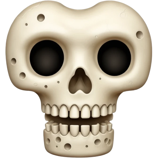bone with tiny holes emoji