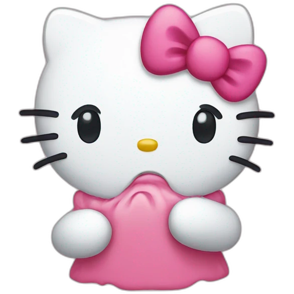 Hello kitty crying  emoji