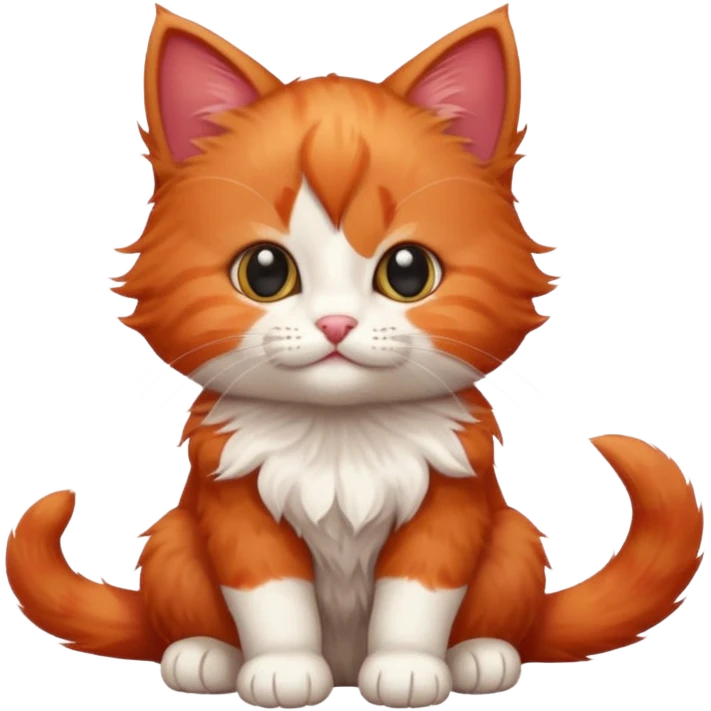 a sitting red kitten emoji