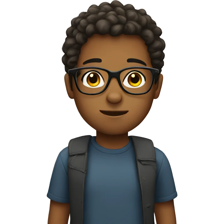 Boy with glasses emoji