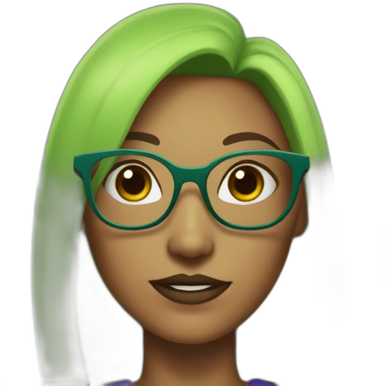 Martian Manhunter girl with glasses emoji