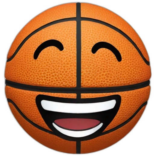 Basket ball smiling emoji