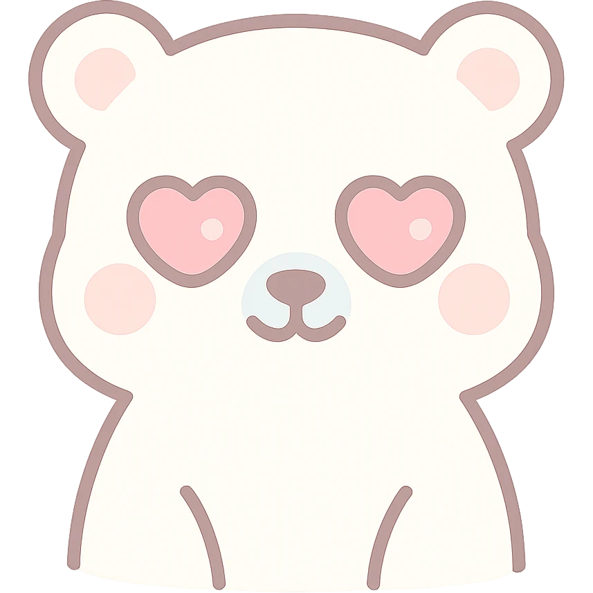 polar bear with heart eyes emoji