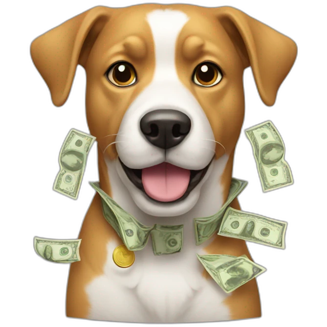 dog with money emoji