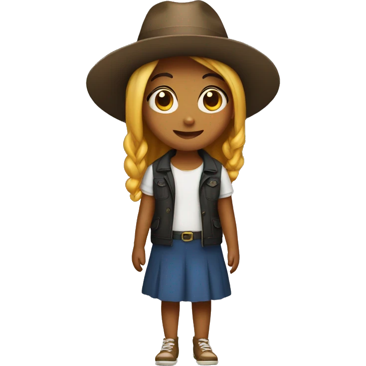 girl with hat emoji