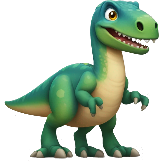 Perico mordiendo dinosaurio emoji