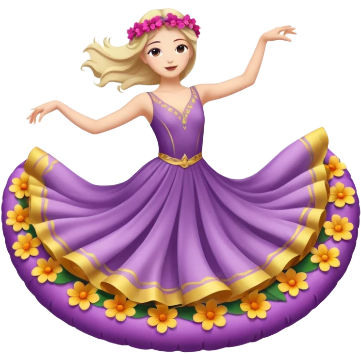 dancer on flower float emoji