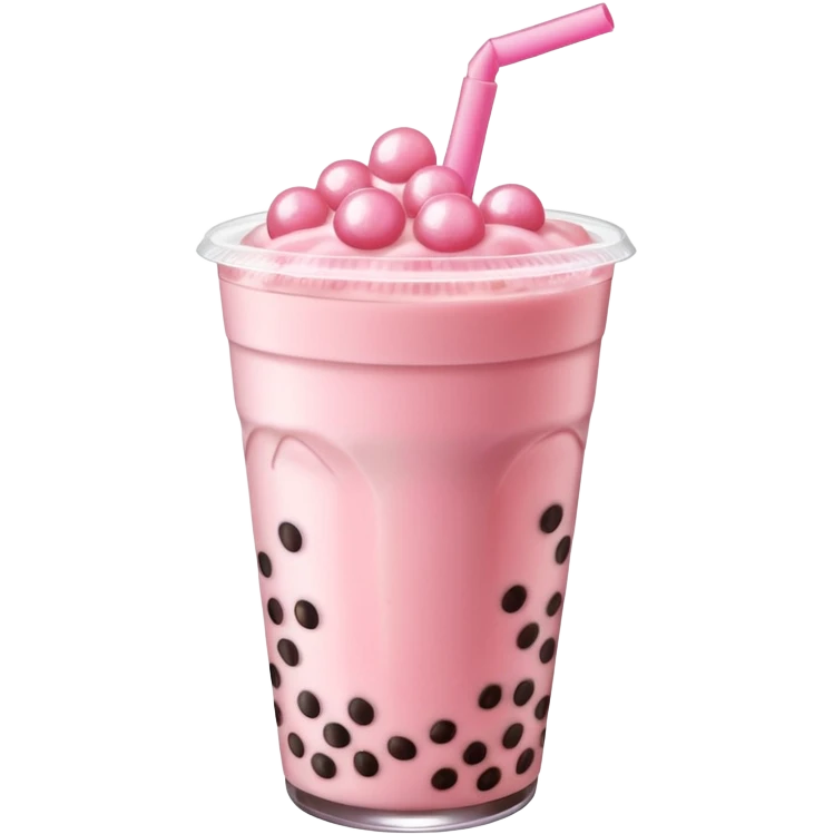 strawberry boba milk tea emoji