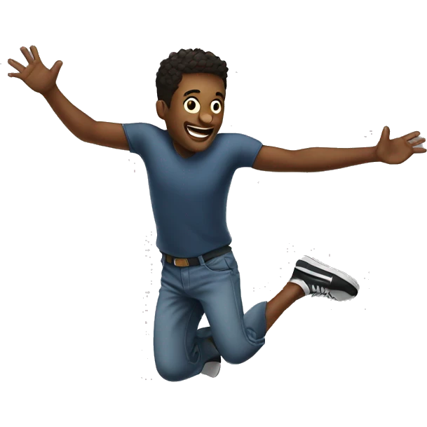Guy jumping emoji