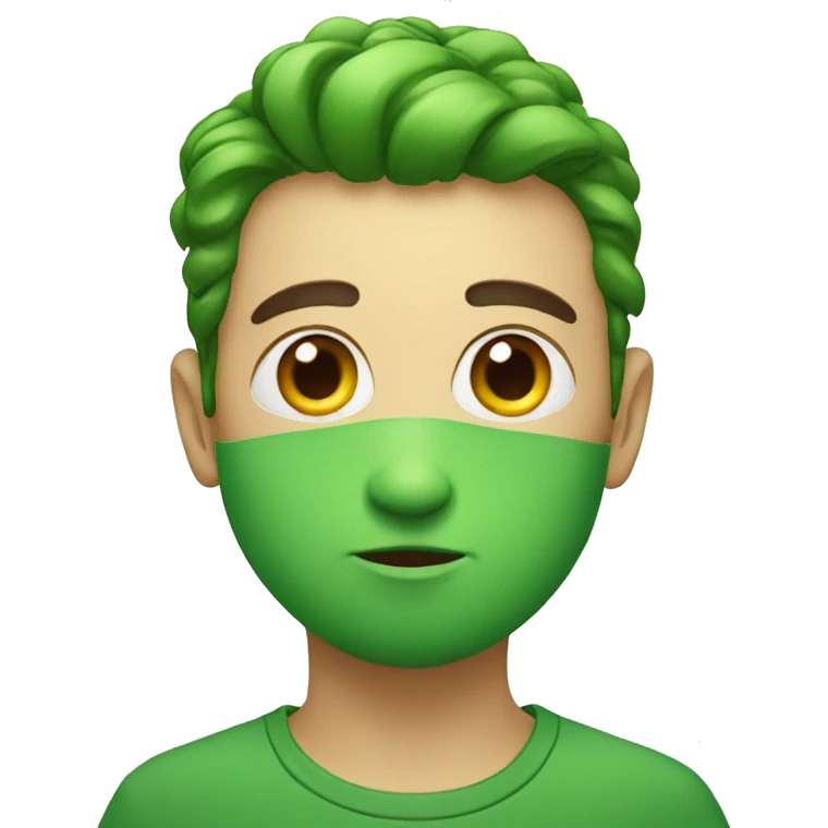 green head and big eyes  emoji