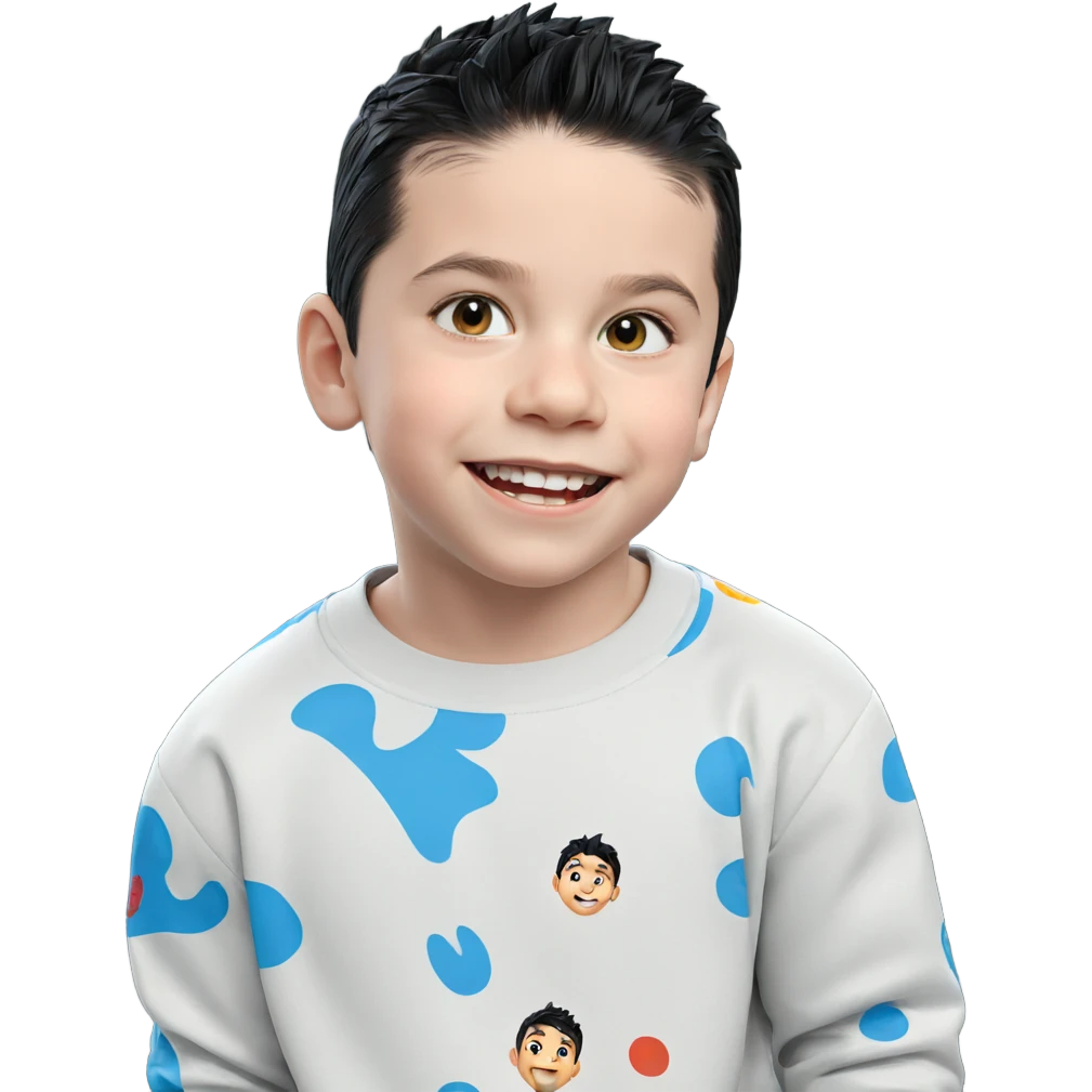 smiling boy with black hair emoji