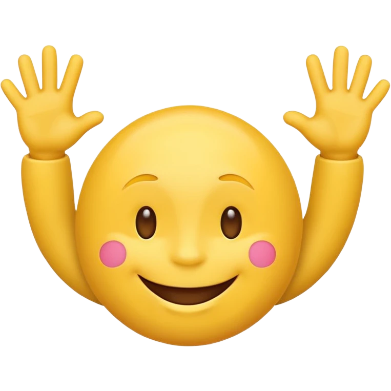 Smiling emoji with jazz hands emoji
