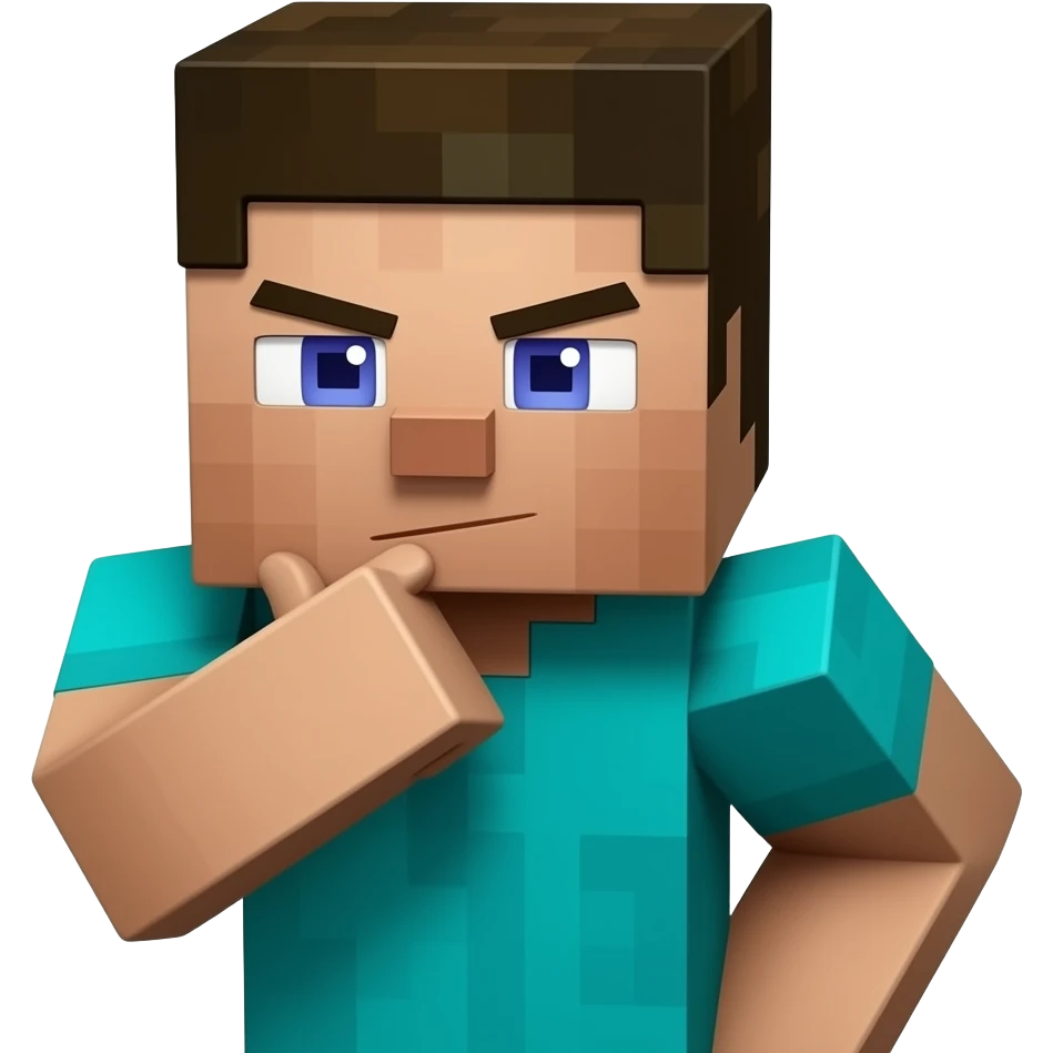 minecraft skin think hmm emoji